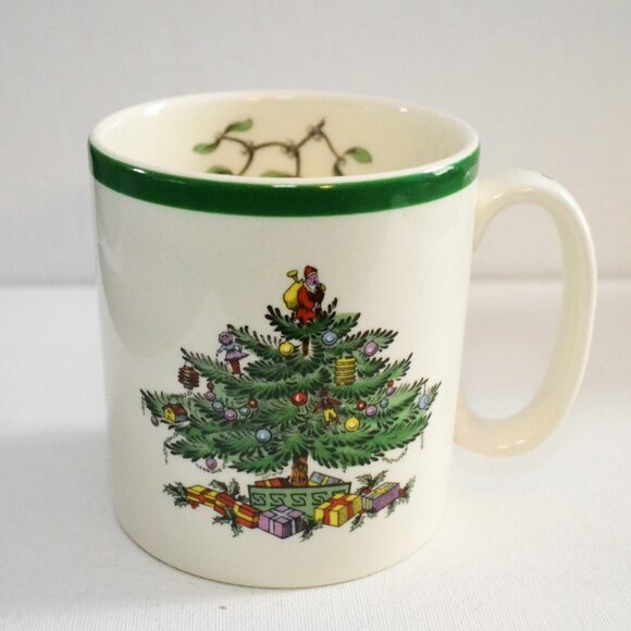 Pair Of Spode Christmas Tree Mugs Made In England Spode Christmas Tree Series - Picture 2 of 7